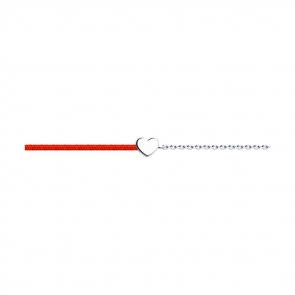 Текстильный шнурок с декоративным элементом из серебра SOKOLOV 94050458 фото