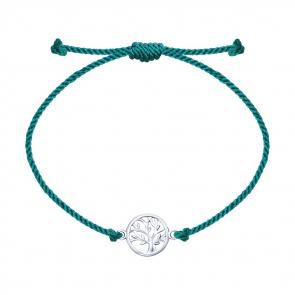 Текстильный шнурок с декоративным элементом из серебра SOKOLOV 94050480 фото