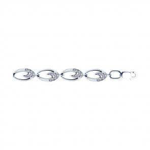 Серебряный браслет SOKOLOV с фианитом 94050504 фото