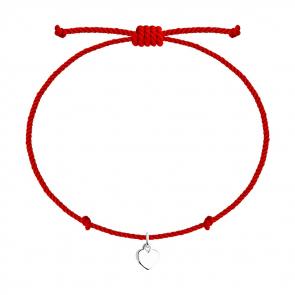 Текстильный шнурок с декоративным элементом из серебра Сердце SOKOLOV 94050528 фото