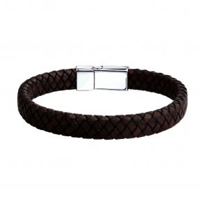 Кожаный браслет SOKOLOV с замком из серебра 94050531 фото