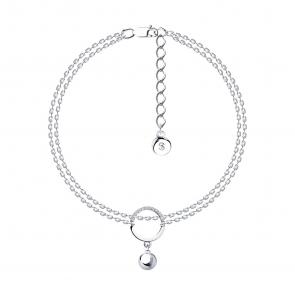 Серебряный браслет SOKOLOV с фианитом 94050562 фото