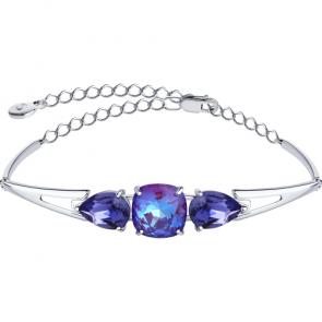 Серебряный браслет SOKOLOV с кристаллом Swarovski 94050567 фото