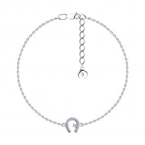 Серебряный браслет SOKOLOV с фианитом 94050595 фото