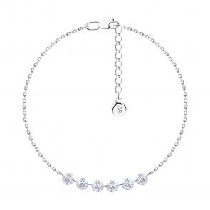 Серебряный браслет SOKOLOV с фианитом 94050622 фото