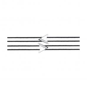 Текстильный шнурок с декоративным элементом из серебра SOKOLOV 94050626 фото