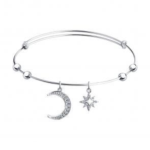 Серебряный браслет SOKOLOV с фианитом 94050630 фото