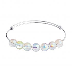 Серебряный браслет SOKOLOV с кристаллом Swarovski 94050686 фото