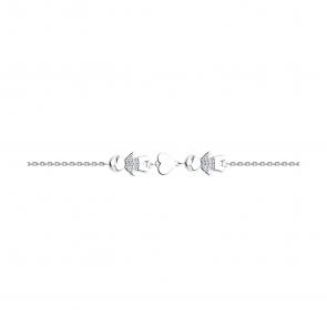 Серебряный браслет SOKOLOV с фианитом 94050754 фото