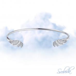 Серебряный браслет Крылья SOKOLOV с фианитом 94050882 фото