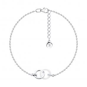 Серебряный браслет SOKOLOV с керамикой 94050950 фото