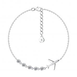 Серебряный браслет SOKOLOV с фианитом 94050964-91 фото