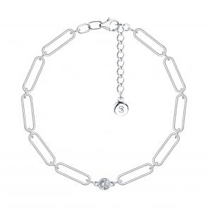 Серебряный браслет SOKOLOV с фианитом 94050968 фото