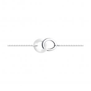 Серебряный браслет SOKOLOV с керамикой 94050970 фото