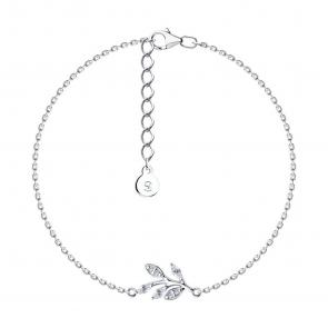 Серебряный браслет SOKOLOV с фианитом 94050994-91 фото