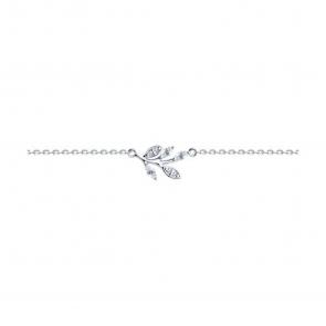 Серебряный браслет SOKOLOV с фианитом 94050994 фото