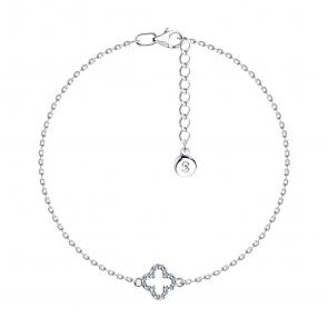 Серебряный браслет SOKOLOV с фианитом 94051012 фото