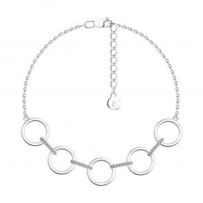 Серебряный браслет SOKOLOV с фианитом 94051015 фото