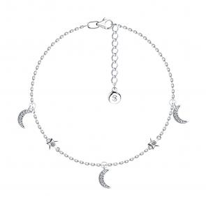 Серебряный браслет SOKOLOV с фианитом 94051016 фото