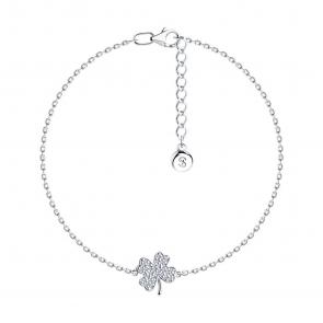 Серебряный браслет SOKOLOV с фианитом 94051018-91 фото