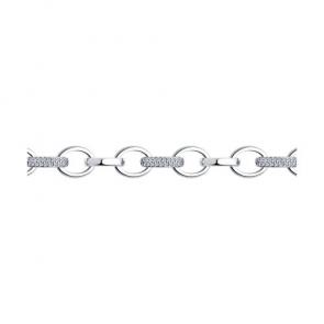 Серебряный браслет SOKOLOV с фианитом 94051029 фото