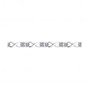 Серебряный браслет SOKOLOV с фианитом 94051040 фото