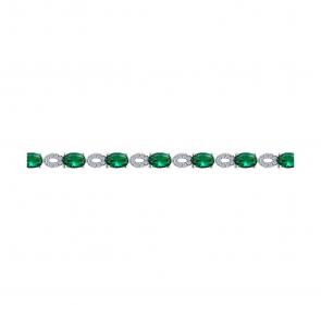 Серебряный браслет SOKOLOV с фианитом 94051056-91 фото