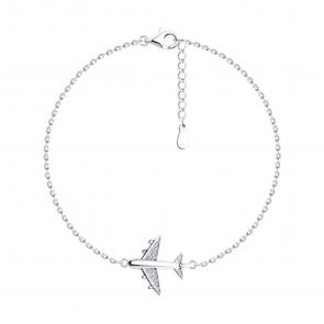 Серебряный браслет SOKOLOV с фианитом 94051076-91 фото