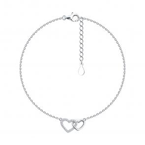 Серебряный браслет SOKOLOV с фианитом 94051100-91 фото