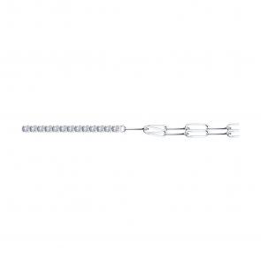 Серебряный браслет SOKOLOV с фианитом 94051118-91 фото