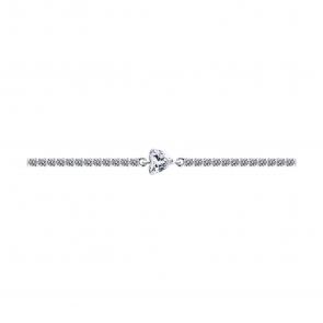 Серебряный браслет SOKOLOV с фианитом 94051141-91 фото