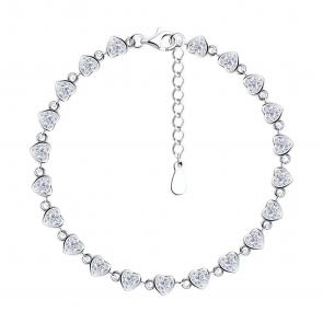 Серебряный браслет SOKOLOV с фианитом 94051206-91 фото