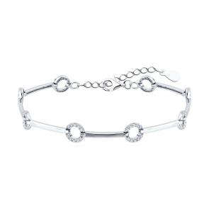 Серебряный браслет SOKOLOV с фианитом 94051215-91 фото