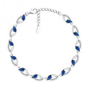 Серебряный браслет SOKOLOV с фианитом 94051226-91 фото