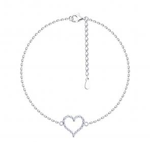 Серебряный браслет SOKOLOV с фианитом 94051275-91 фото