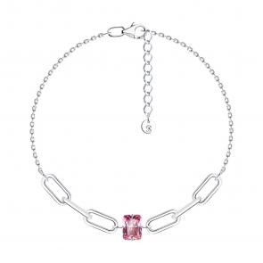 Серебряный браслет SOKOLOV с фианитом 94051288 фото