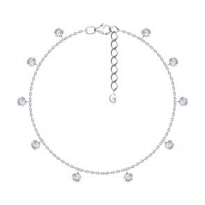 Серебряный браслет SOKOLOV с фианитом 94051301 фото