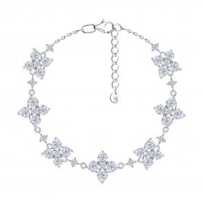 Серебряный браслет SOKOLOV с фианитом 94051508 фото