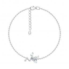 Серебряный браслет SOKOLOV с фианитом 94051510 фото