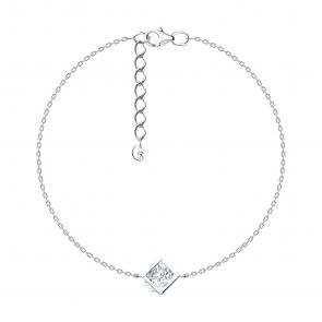 Серебряный браслет SOKOLOV с фианитом 94051524 фото