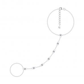 Серебряный браслет SOKOLOV с фианитом 94051573 фото