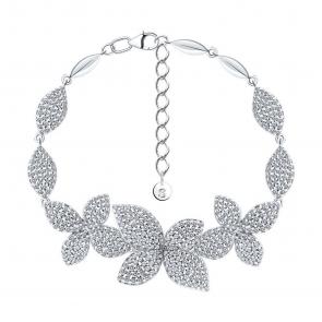 Серебряный браслет SOKOLOV с фианитом 94051574 фото