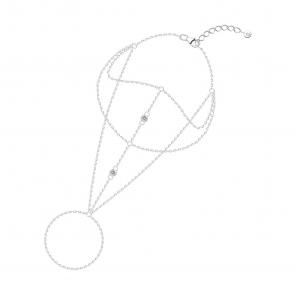 Серебряный браслет SOKOLOV с фианитом 94051581 фото