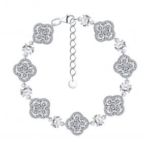 Серебряный браслет SOKOLOV с фианитом 94051607 фото