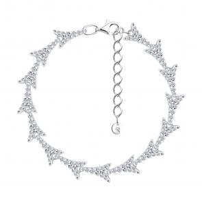 Серебряный браслет SOKOLOV с фианитом 94051611 фото