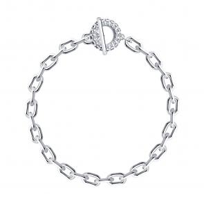 Серебряный браслет SOKOLOV с фианитом 94051612 фото