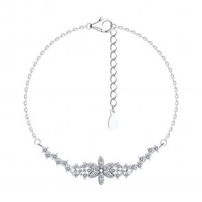 Серебряный браслет SOKOLOV с фианитом 94051636-91 фото