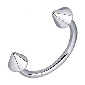 Серебряный пирсинг в бровь SOKOLOV 94060103 фото