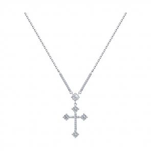 Серебряное колье SOKOLOV с фианитом 94070295 фото