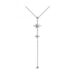 Серебряное колье SOKOLOV с фианитом 94070649-91 фото